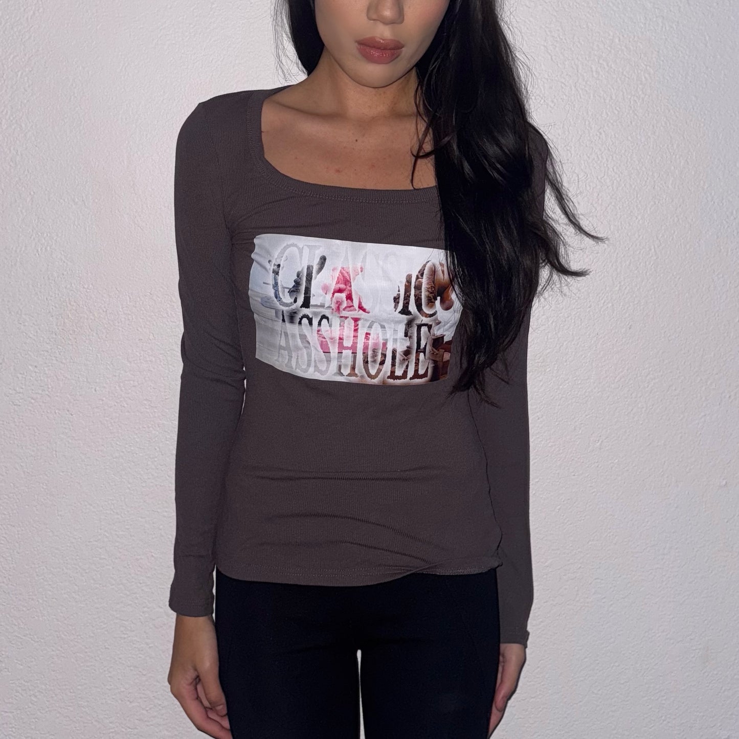 Classic Asshole grey top