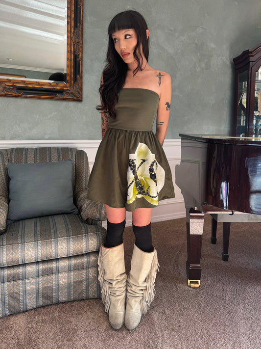 Green Orchid Mini Romper