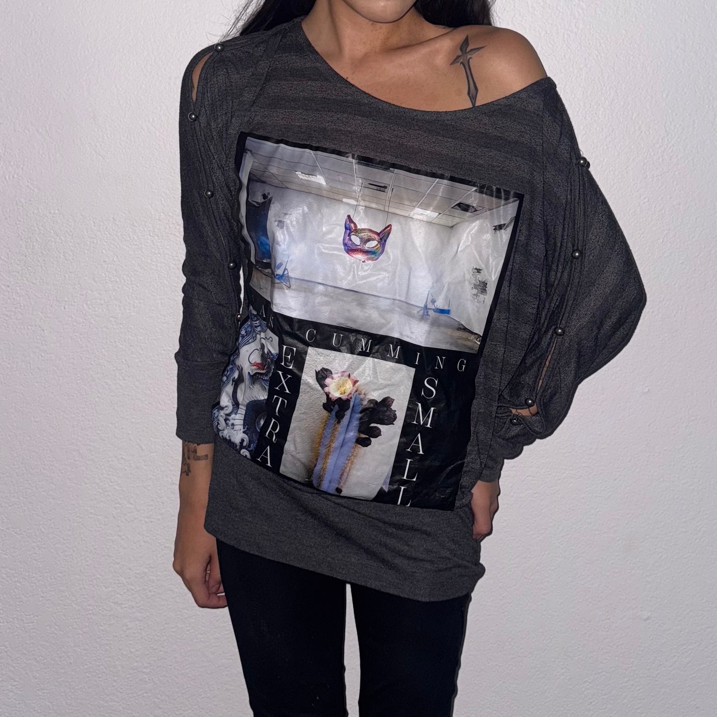 Forever 21 Cutout Stripe Top